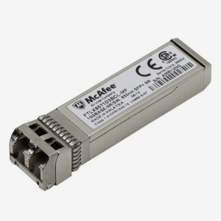 McAfee 10GBase-SR SFP+ Transceiver Modules 10 Gbps - (FTLX8571D3BCL-MF)
