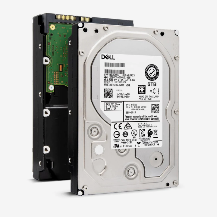 Dell 6TB 3.5" 7.2K RPM SAS 12Gb/s 512M Internal Hard Drive - (HUS726T6TAL5200)